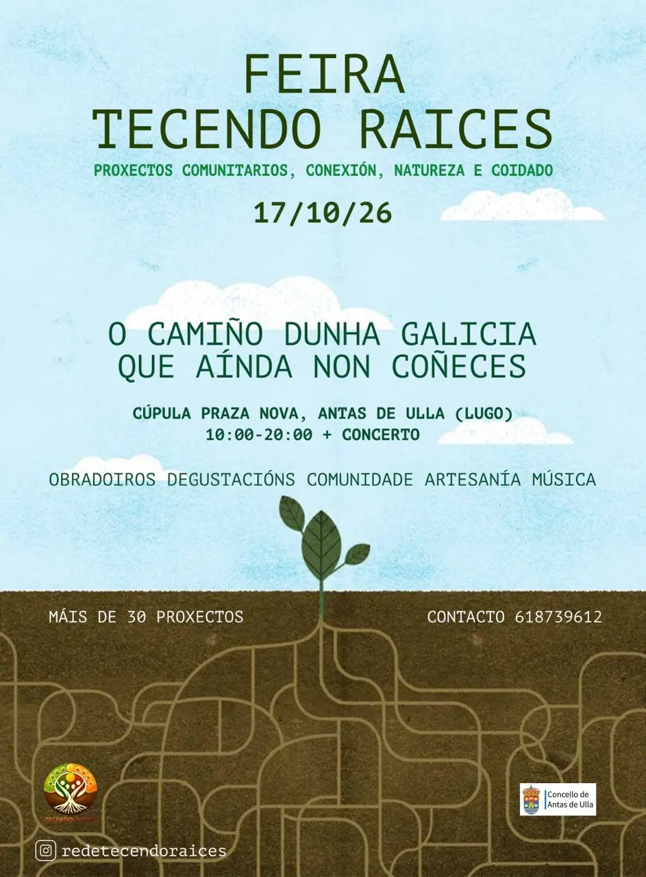 Cartel da Feira Tecendo Raíces